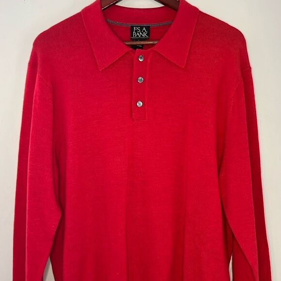 Jos. A Bank long sleeve lightweight collared sweater - Picture 2 of 9